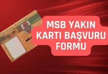 MSB Yakın Kartı Başvuru Formu