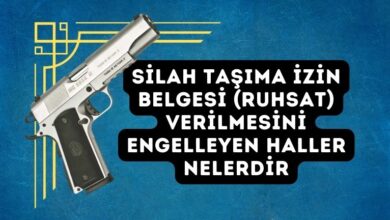 Silah Taşıma İzin Belgesi (Ruhsat) Verilmesini Engelleyen Haller Nelerdir